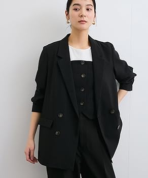 【新品未使用タグ付き】VIS【美easy】リネンライクリラックスジャケット VIS ジャケット テーラードジャケット 「新色追加」「美easy